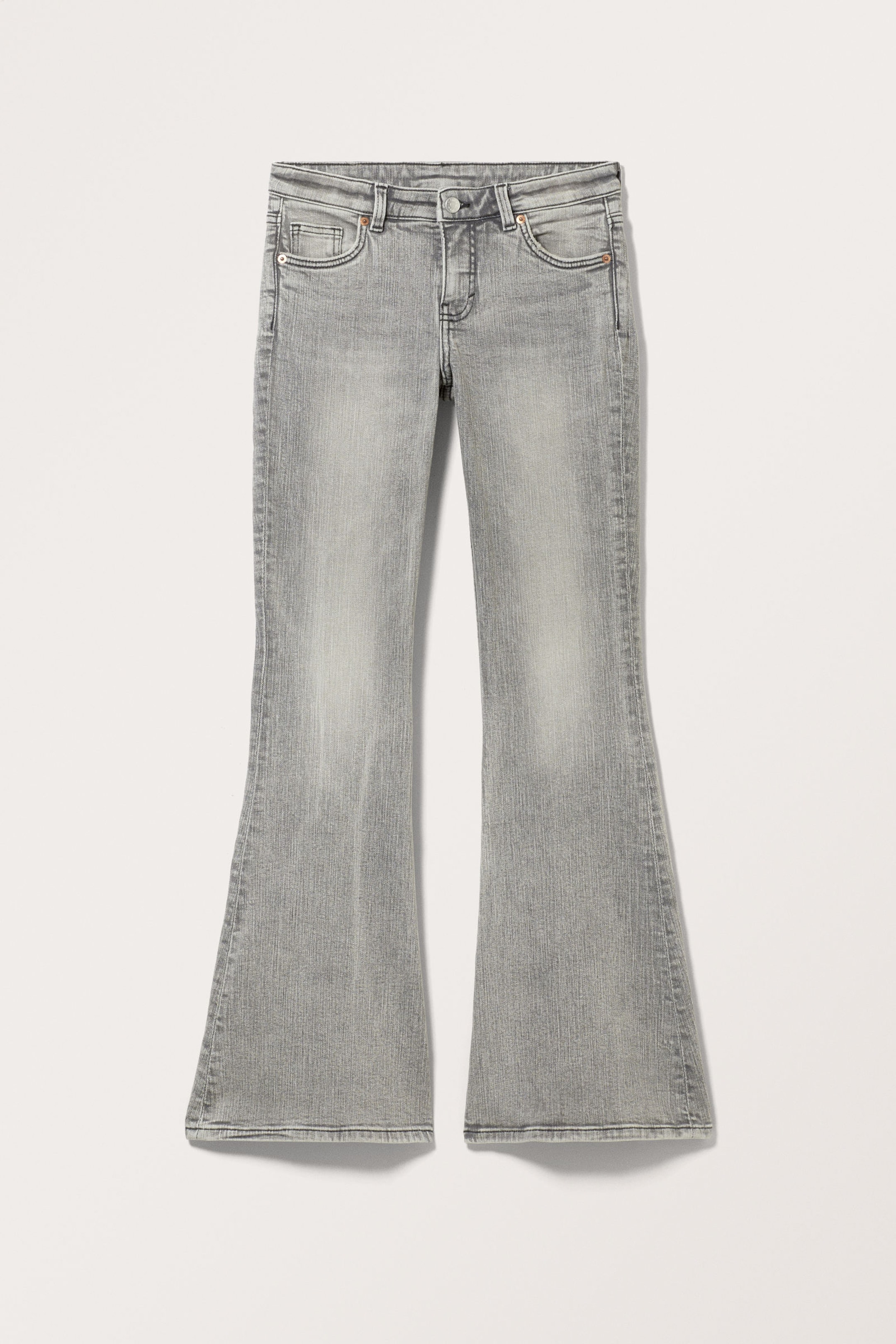 Concrete Grey - Katsumi Low Waist Flared Jeans - 5