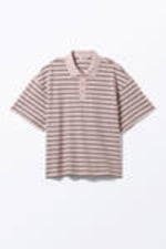Pink & Black Stripes - Striped Relaxed Fit Polo Shirt - 3