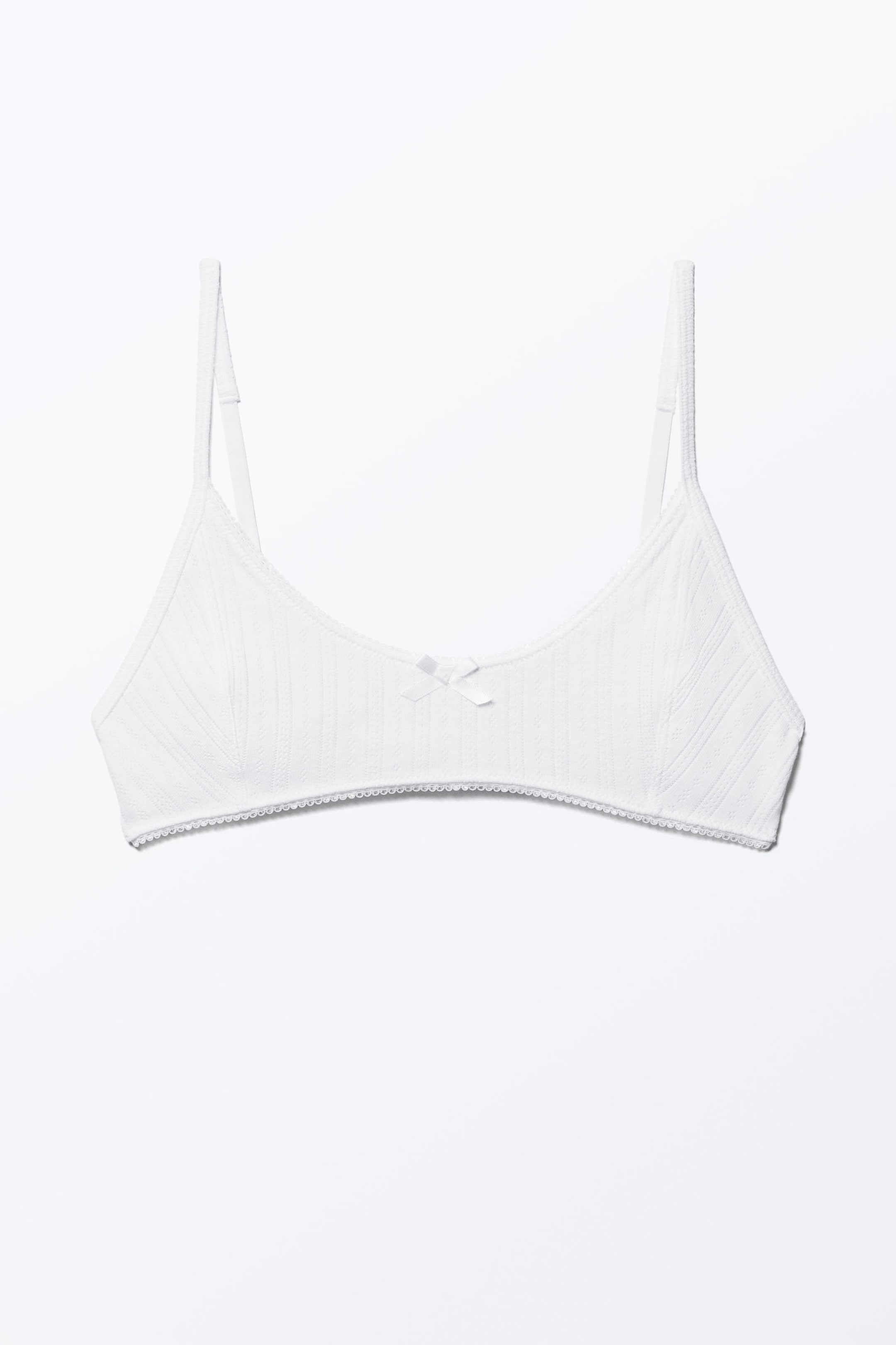 #FFFFFF - Soft Scoop Neck Bra - 1