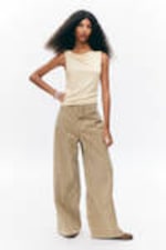 Cream - Super soft sleeveless boatneck top - 1