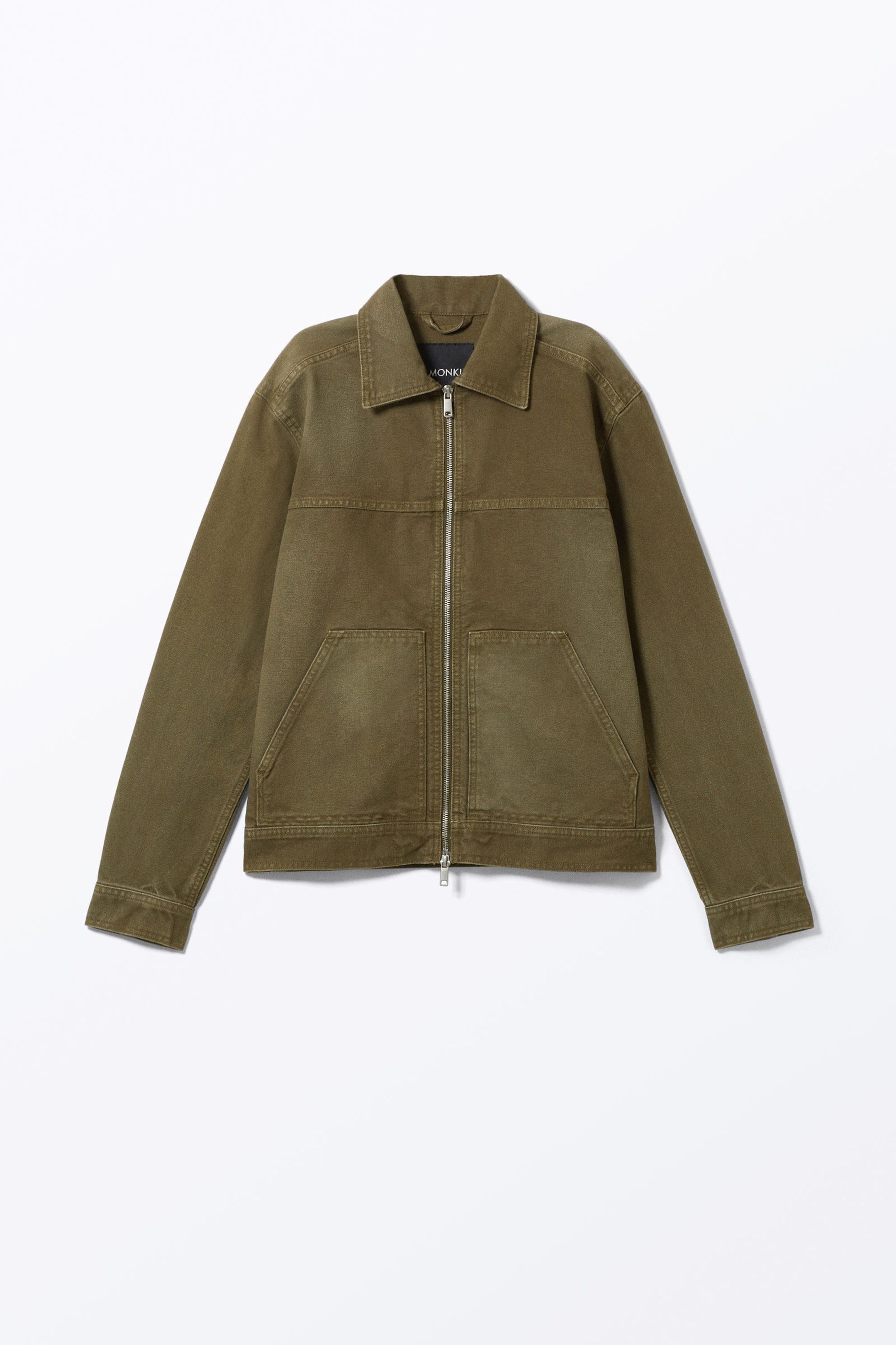 Dark Khaki Green - Two-way Zip Oxford Jacket - 4