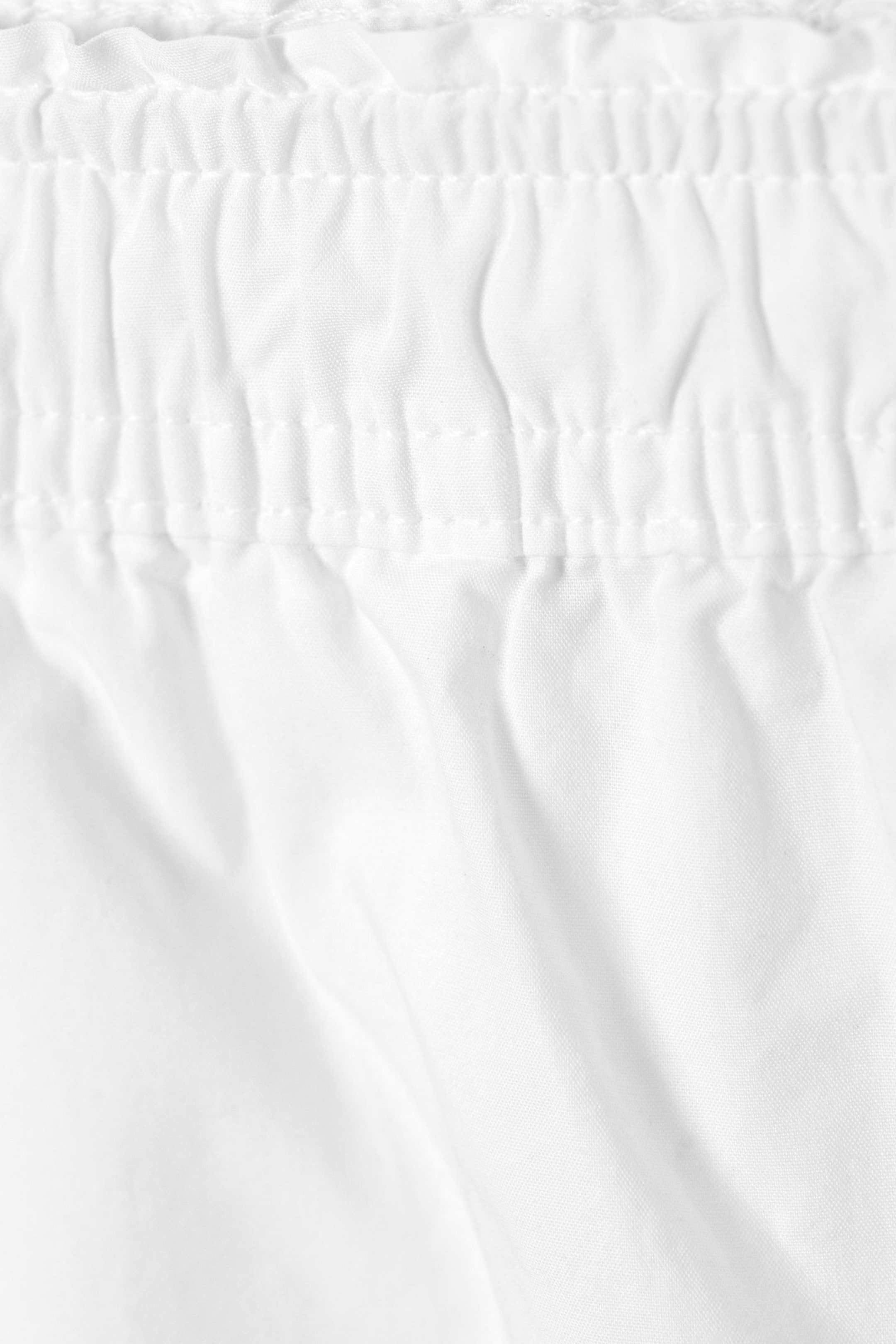 White - Wide Leg Cotton Poplin Pyjama Trousers - 4