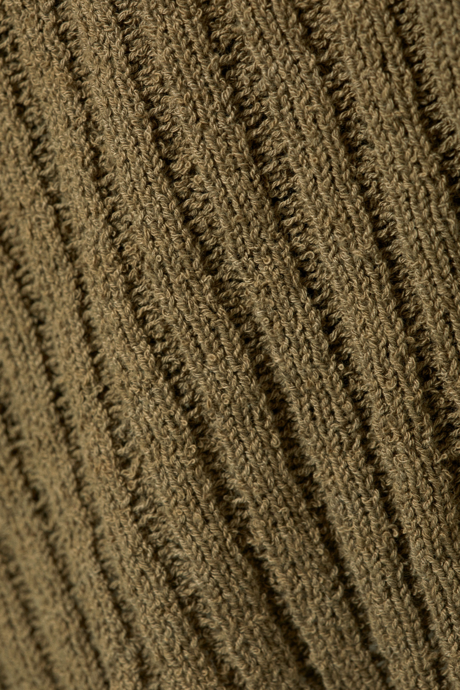 最旬トレンドパンツ knitted wrap-shaped asymmetric v-neck sweater - Dark Khaki ニット/セーター