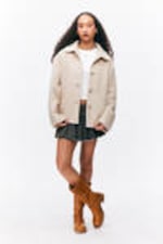 Light Beige - Single-breasted Wool Blend Jacket - 2