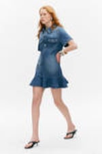 Sunset Blue - Dark Blue - Denim Tunic Mini Dress - 1