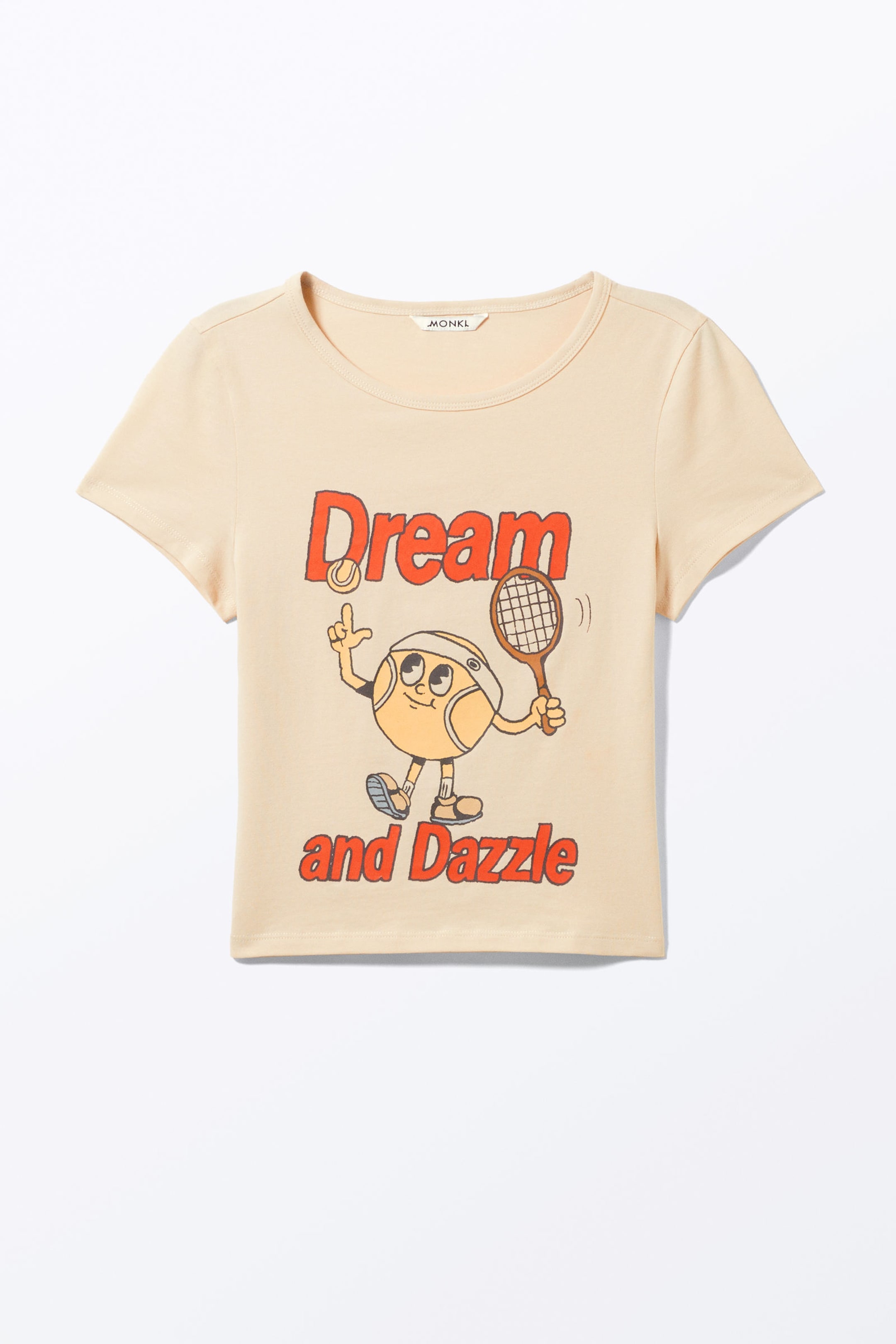 Light Beige - Dream & Dazzle - Cropped t-shirt - 3