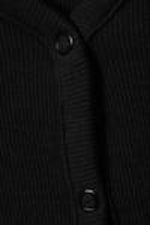 Black - Ribbed Long-Sleeved Pyjama Cardigan - 4