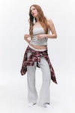 Grey Melange - Pointelle Strap Top - 0