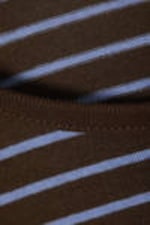 Dark Brown & Blue Stripes - Boxy Sleeve T-Shirt - 4