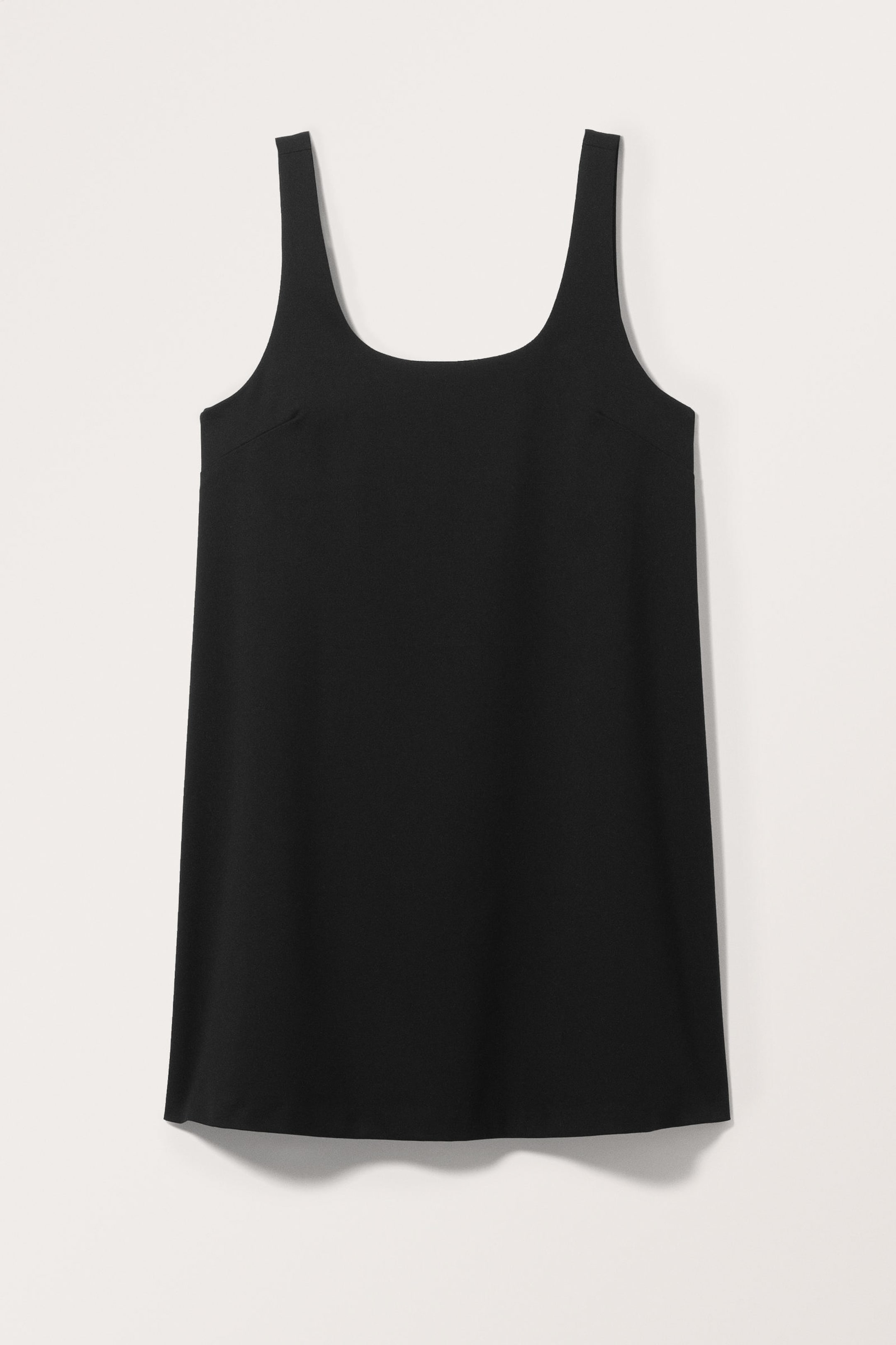 Black - Mini Pinafore Dress - 3