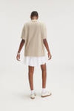 Washed Beige - Oversized Cotton T-shirt - 2