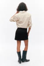 Black - A-line mini skirt - 2