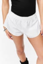 White - Mid-Rise Cotton Poplin Pyjama Shorts - 1