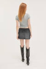 Light Grey - Not Yours - Cropped t-shirt - 2