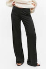 Black - Soft Low Waisted Leggings - 1