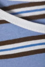 Blue & Brown Stripes - Boxy Sleeve T-Shirt - 4