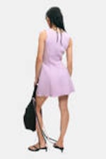Lilac - V-Neck Fit-and-Flare Tank Dress - 3