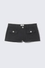 Black - Utility Pocket Mini Shorts - 4