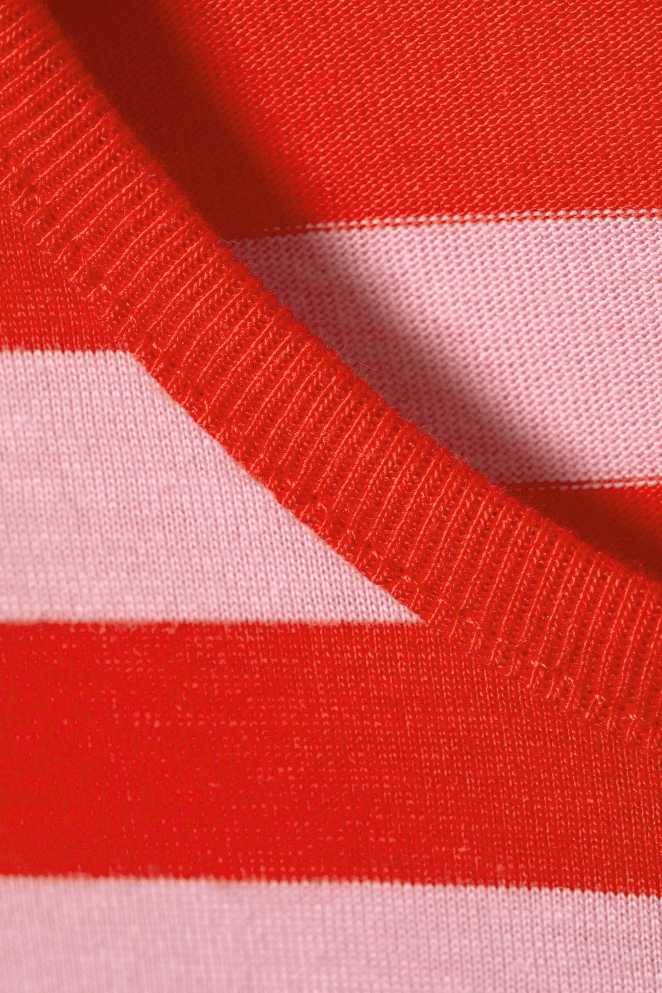 Red & Pink Stripes - Boxy Sleeve T-Shirt - 4
