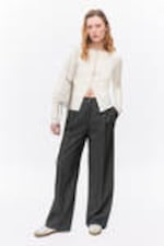 Dark grey - Wide Leg Trousers - 0