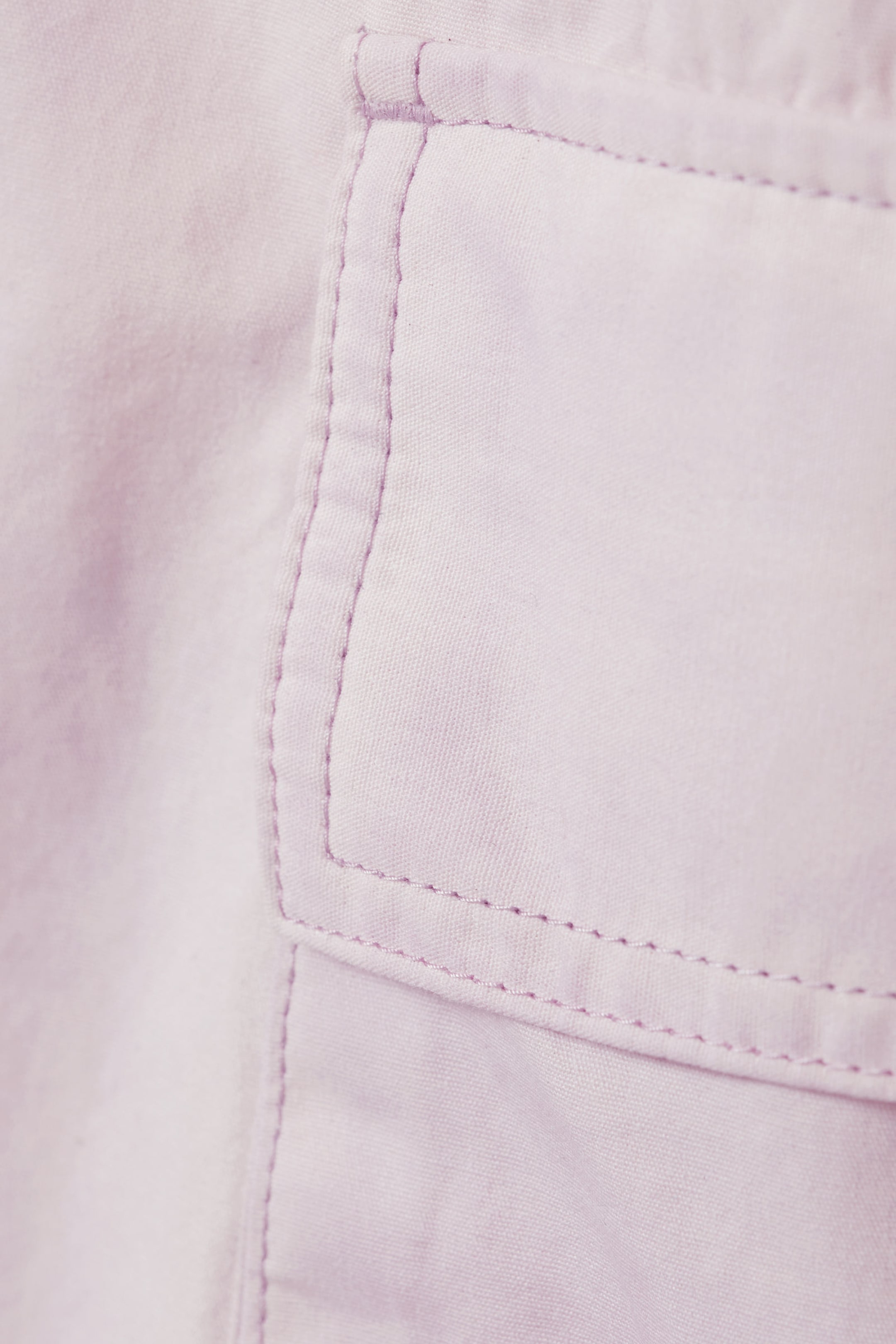 Light Dusty Pink - Relaxed Cotton Cargo Trousers - 5