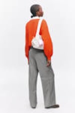 Striped Grey - Wide Leg Trousers - 2