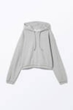 Grey Melange - Cropped Terry Pyjama Hoodie - 3