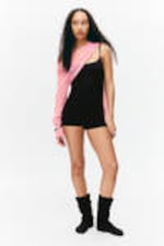 Black - Ribbed Fitted Jumpsuit - 0