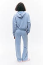 Dusty Blue - Cropped Terry Pyjama Hoodie - 2