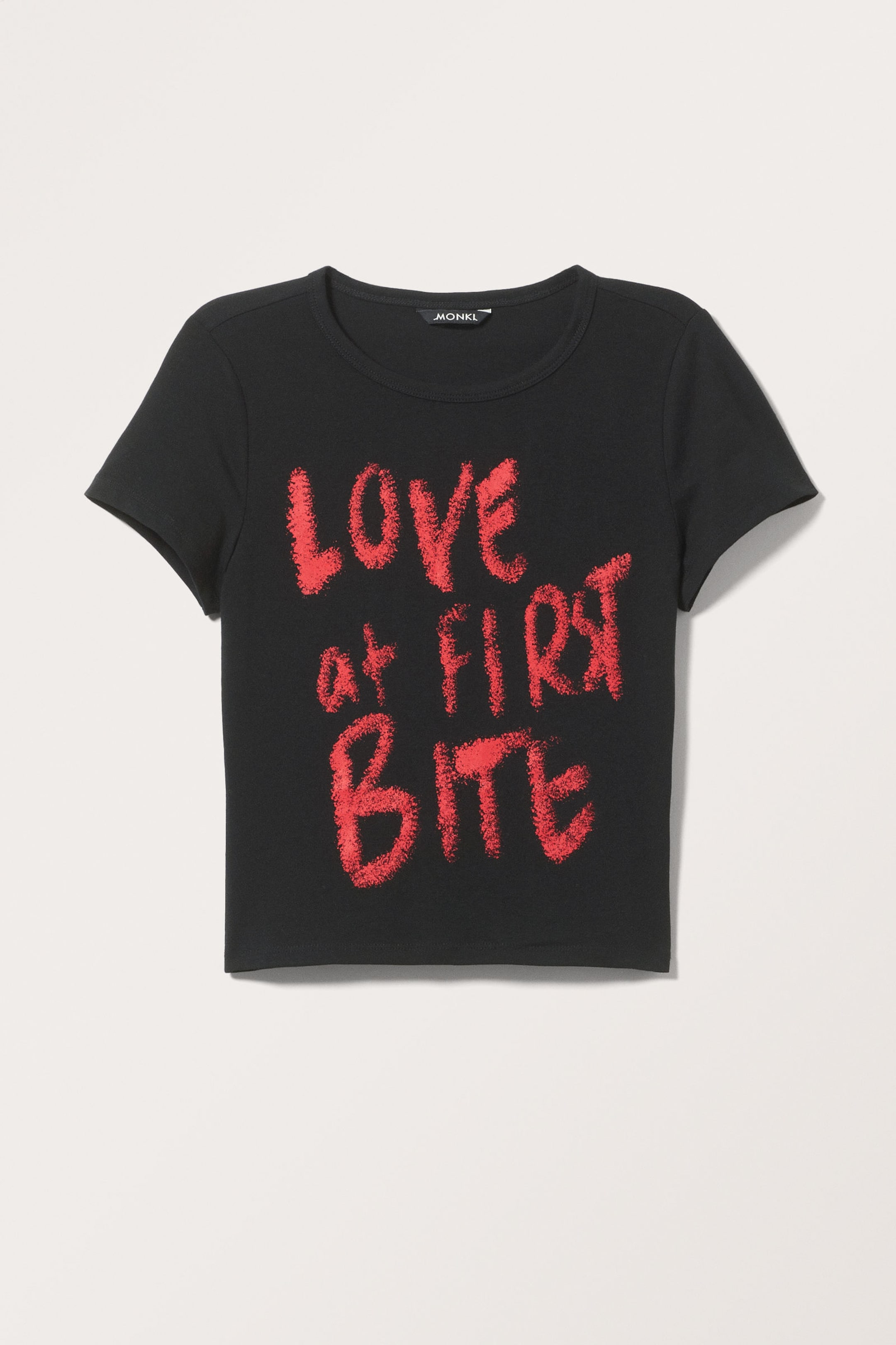 Black - Love At First Bite - Cropped t-shirt - 3