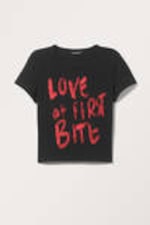 Black - Love At First Bite - Cropped t-shirt - 3