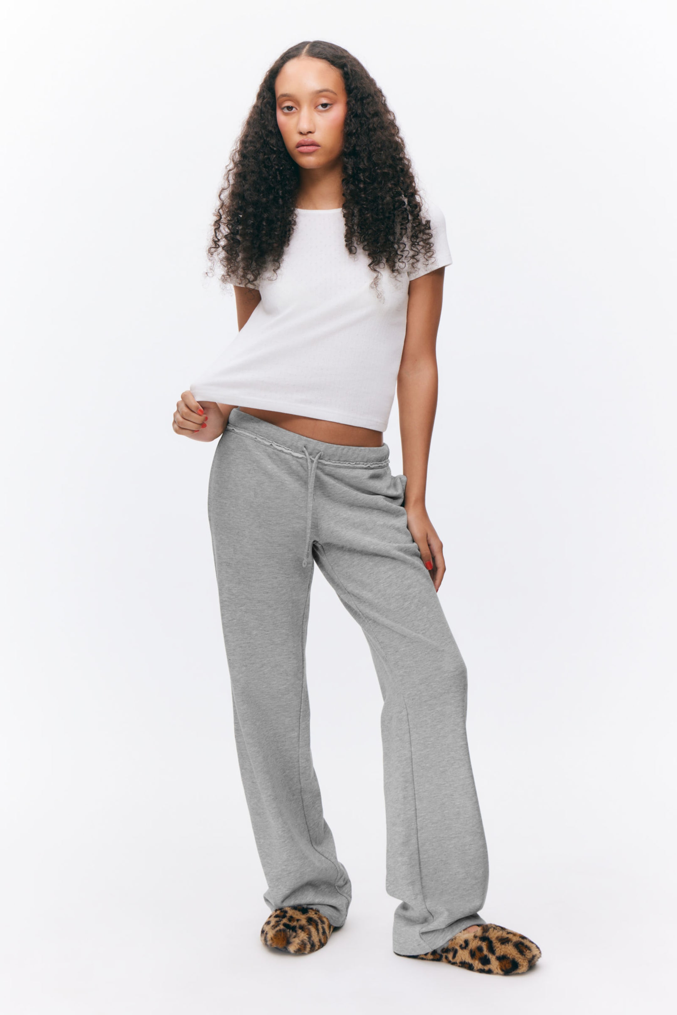 Grey Melange - Soft Terry Pyjama Bottoms - 0