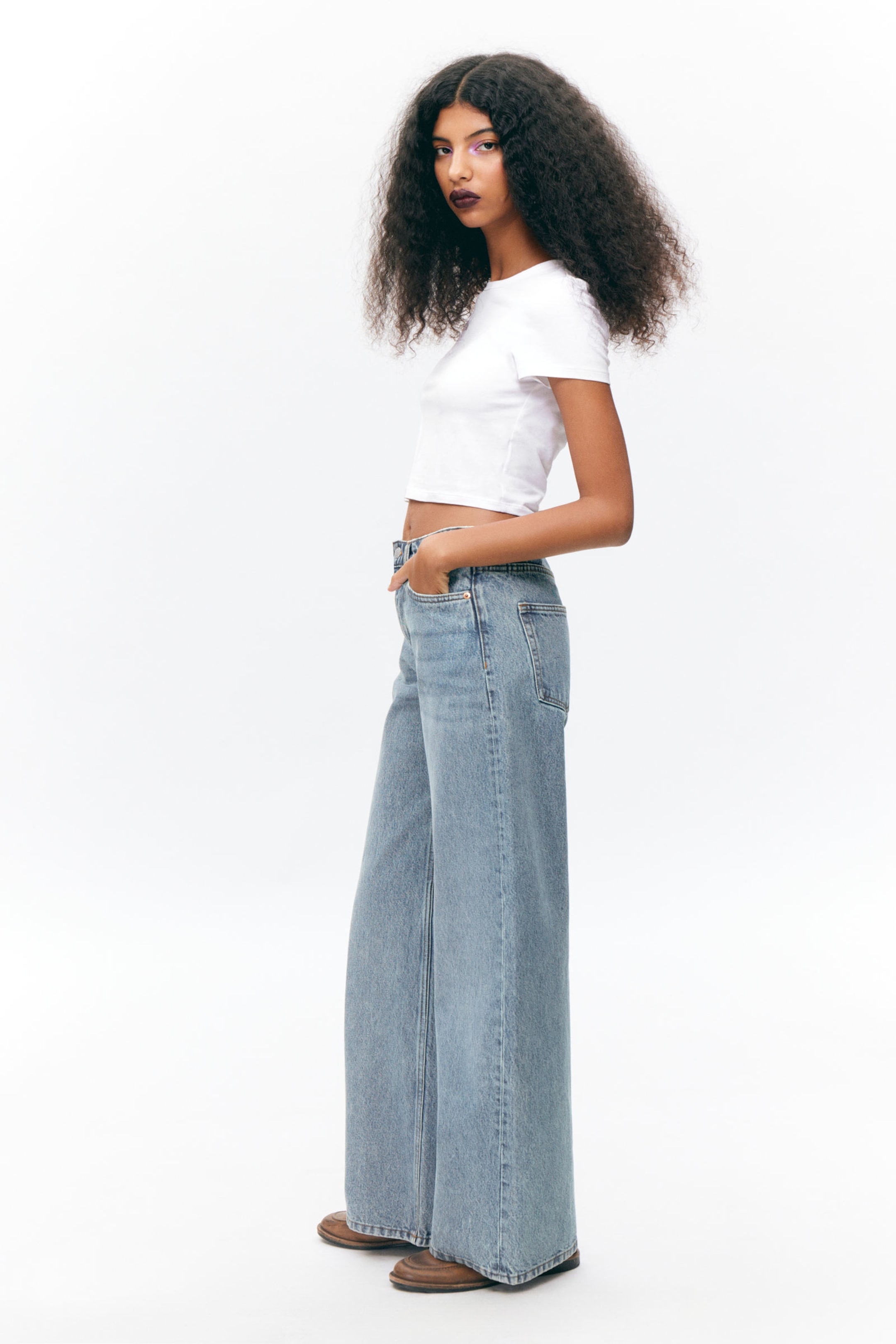 Mid Blue - Paz Mid Wide Jeans - 4