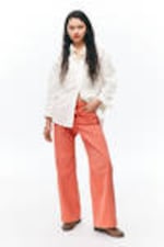 White - Long-Sleeved Oversized Poplin Shirt - 1