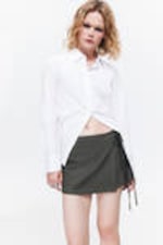 Dark Grey - Mini Wrap Skort - 1