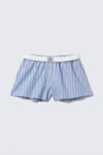 Striped Blue - Relaxed Cotton Boxer Shorts - 4