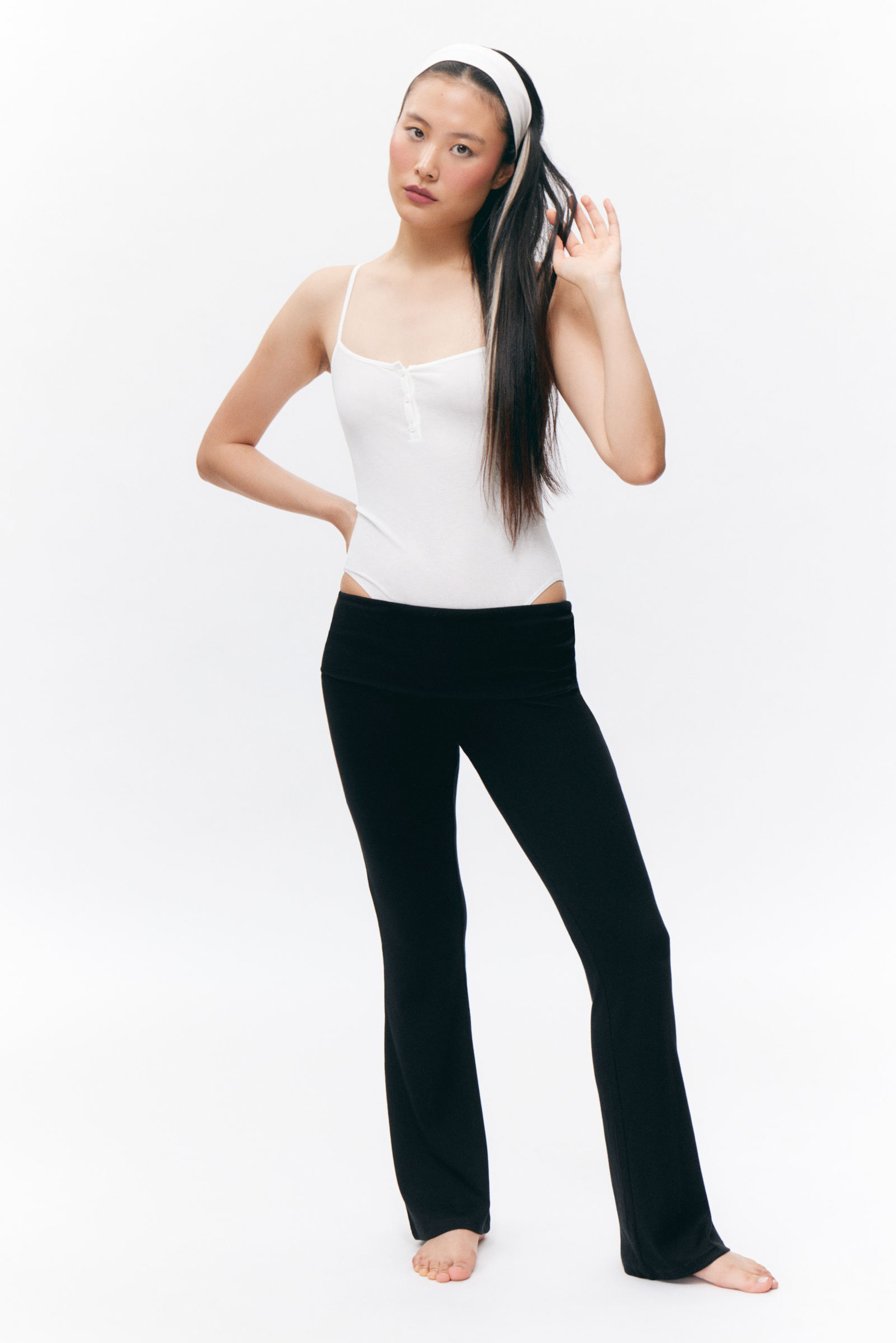 White - Ribbed Bodysuit - 0