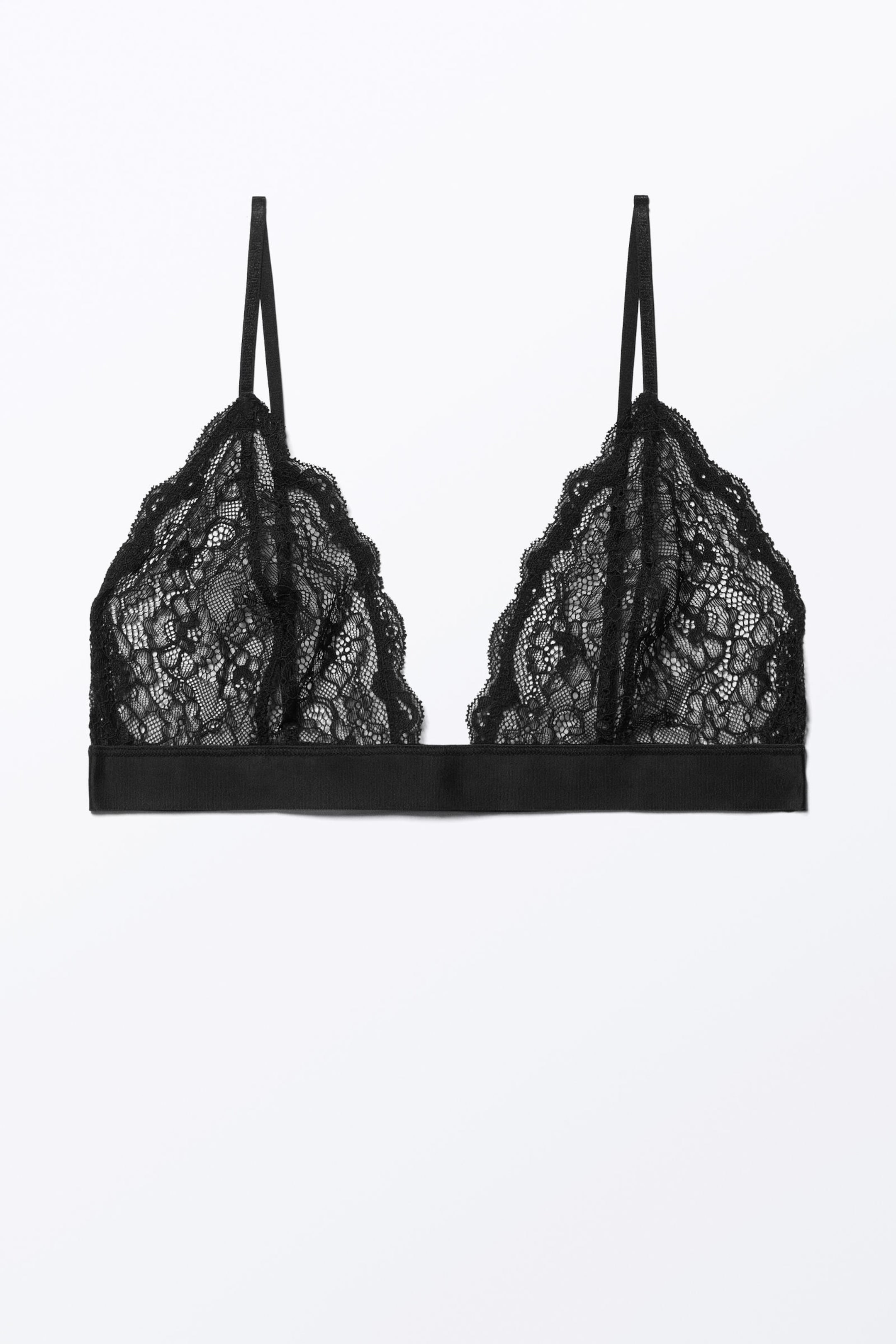 #333538 - Lacey Soft Lace Triangle Bra - 1