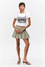 White - Lingerie Top Print - Cropped t-shirt - 1