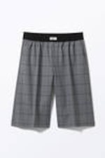 Checked Grey - Relaxed Low Waisted Pull-on Shorts - 3