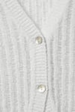 Dusty White - Open-Knit V-neck Cardigan - 5