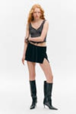 Black - Mini Pull-on Skirt - 0