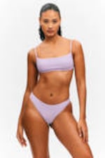 Lilac - Structured Brazilian Cut Bikini Bottoms - 1