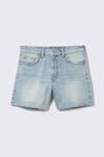 Venice Blue - Light Blue - Aimo Mid-Rise Straight Leg Denim Shorts - 5