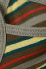 Brown Multi Striped - Slim Strappy Tank Top - 4