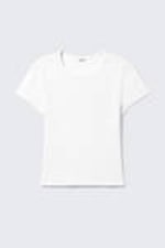 White - Soft Short-Sleeved Pointelle Top - 3