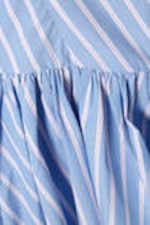 Striped Blue & Pink - Fit and Flare Mini Dress - 6