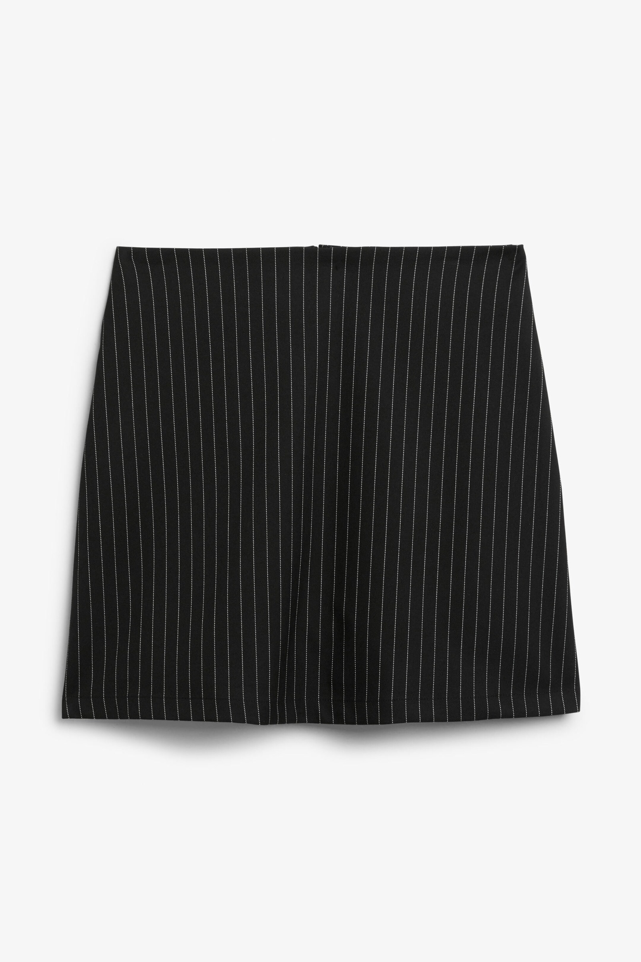 Black pinstripe - A-line mini skirt - 3