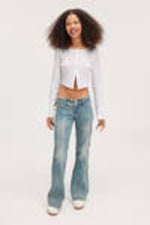 Blue - Nicole Low Bootcut Jeans - 0