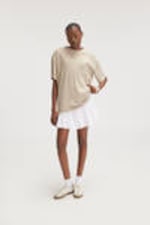 Washed Beige - Oversized Cotton T-shirt - 1